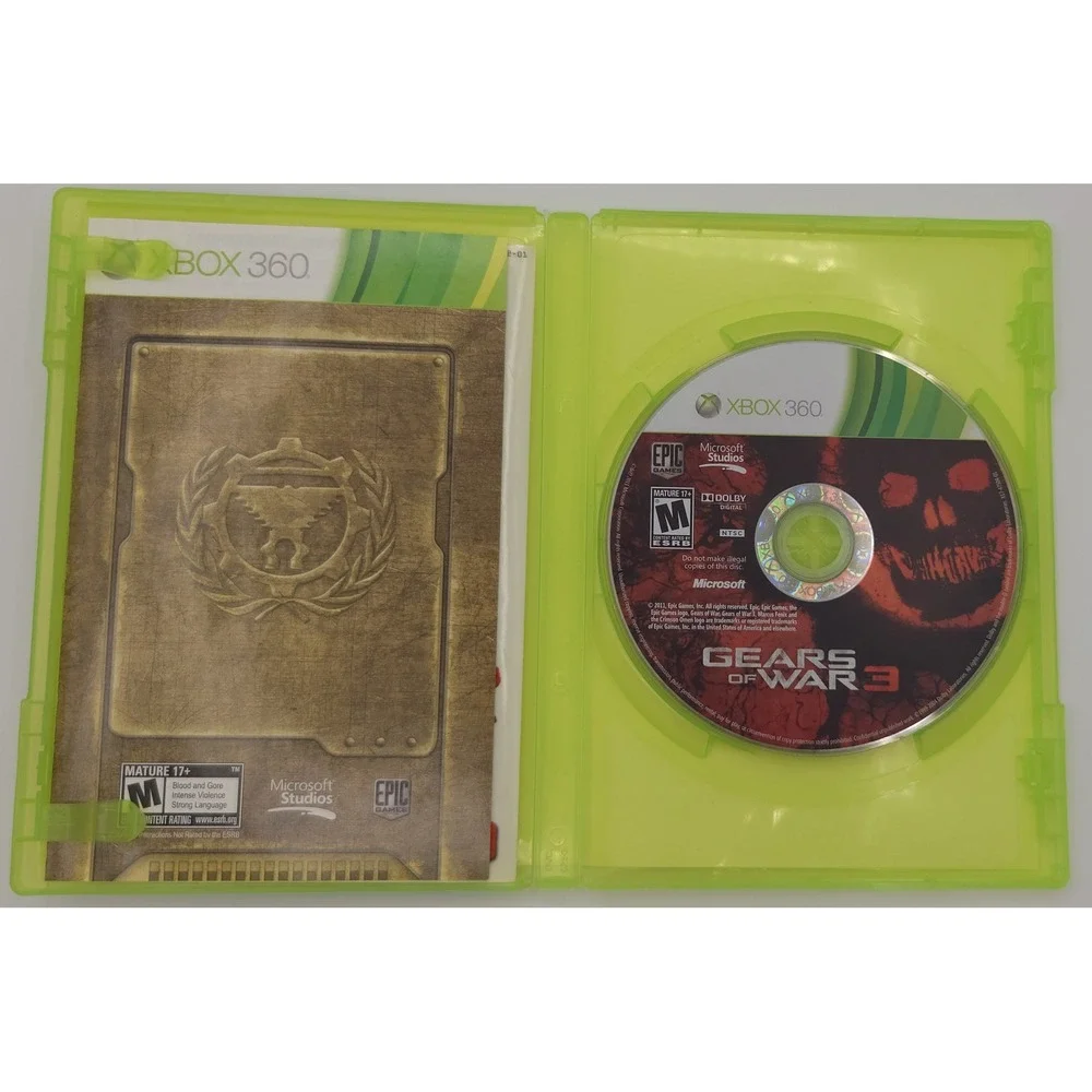 Gears of War 3 - Xbox 360 - Authentic CIB w/ Stickers - Microsoft Game - Tested